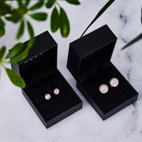 Confetti Crystal | .925 Sterling Silver | Mini Kikiballa Earrings